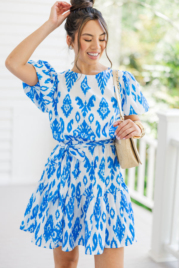 Just Dreaming Royal Blue Abstract Dress Shop the Mint Just Dreaming Royal Blue Abstract Dress Shop the Mint