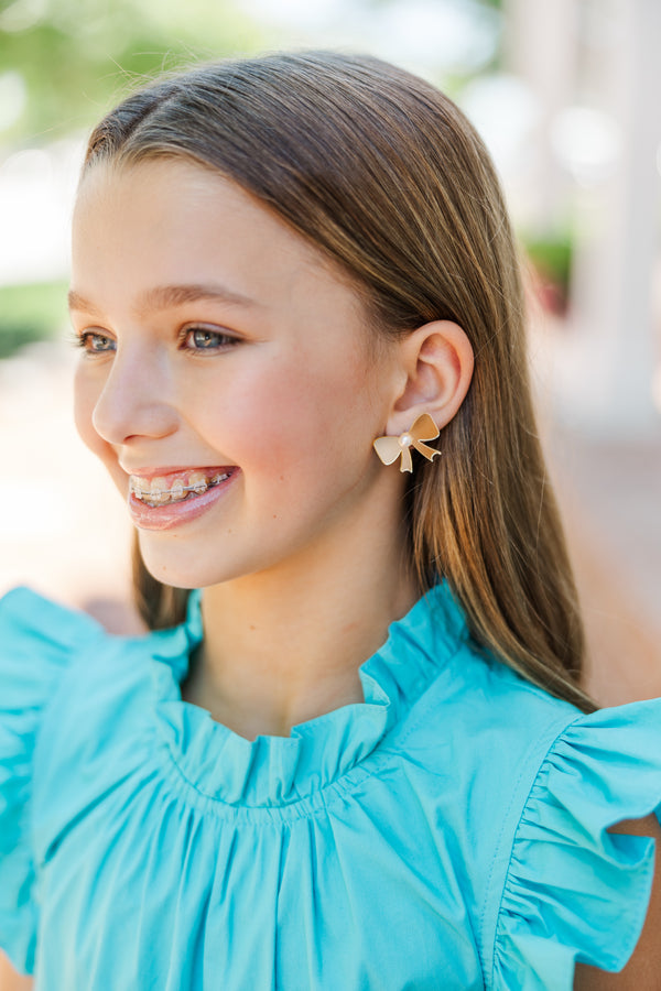 girls earrings, tween earrings, bow earrings, boutique accessories