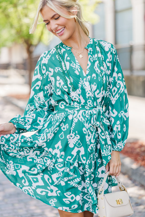 From The Start Forest Green Abstract Dress, Large - The Mint Julep Boutique | Women's Boutique Clothing From The Start Forest Green Abstract Dress, Large - The Mint Julep Boutique | Women's Boutique Clothing