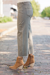 KanCan: Take A Guess Mocha Brown Crop Jeans