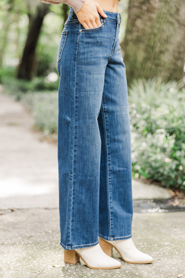 KanCan: Find You Well Dark Wash Wide Leg Jeans