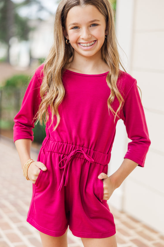 PLUM EMBRACE RED WOVEN ROMPER main image 0