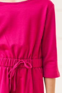 Girls: The Poolside Burgundy Red Romper