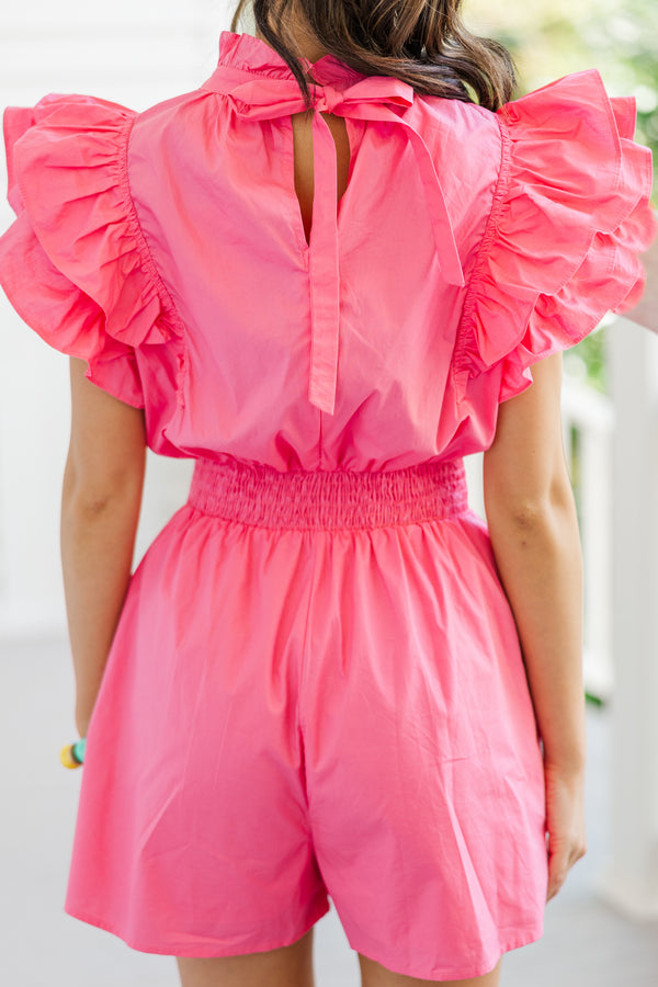 Right On Time Pink Romper