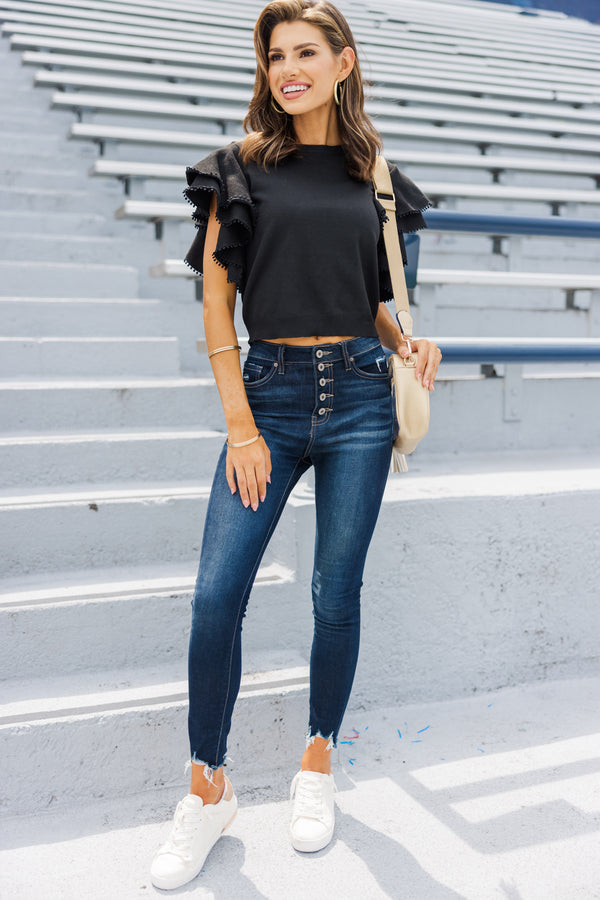 My Kind Of Love Black Pompom Sweater