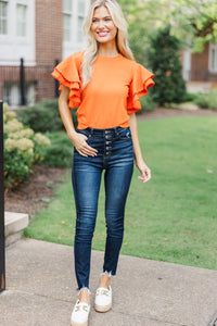 My Kind Of Love Orange Pompom Sweater