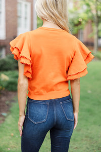 My Kind Of Love Orange Pompom Sweater