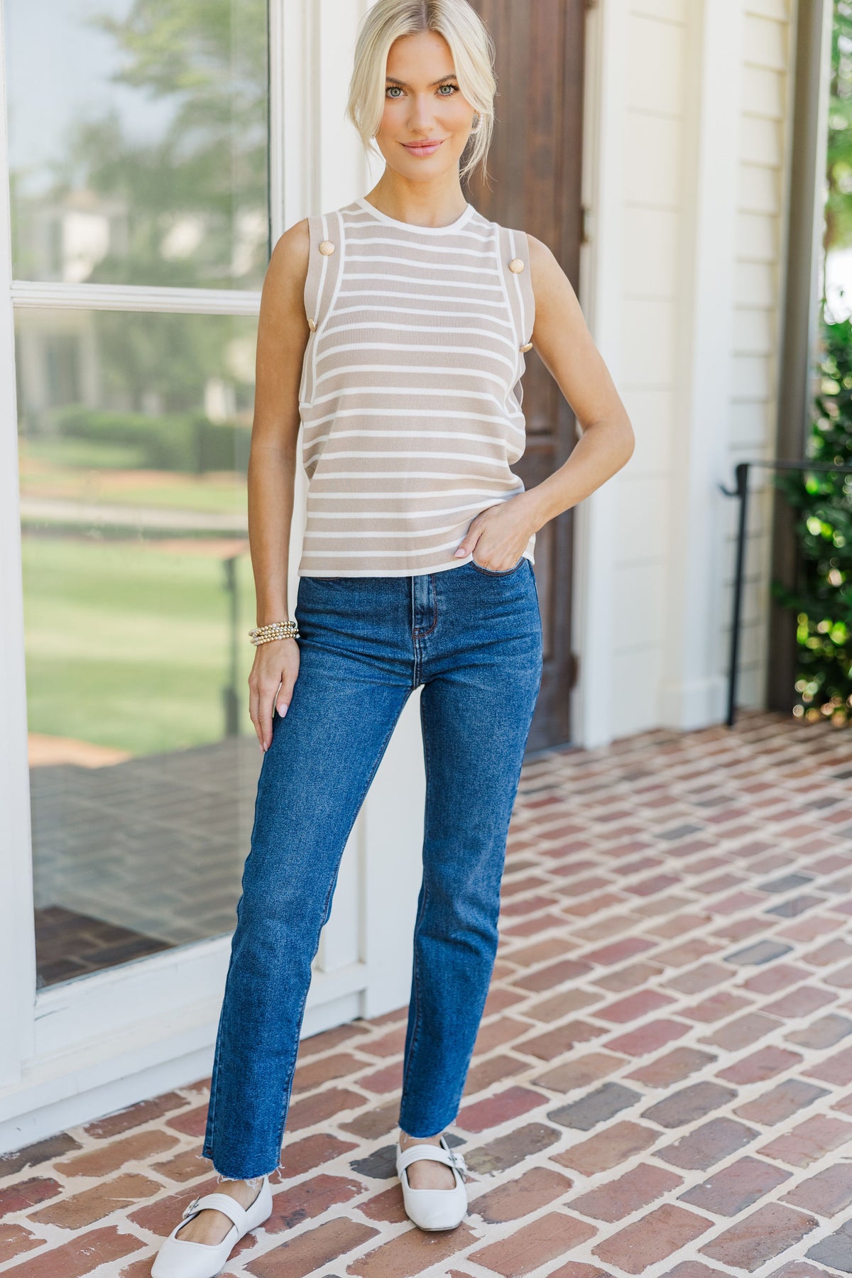 Bow and Go Knit Top - Taupe