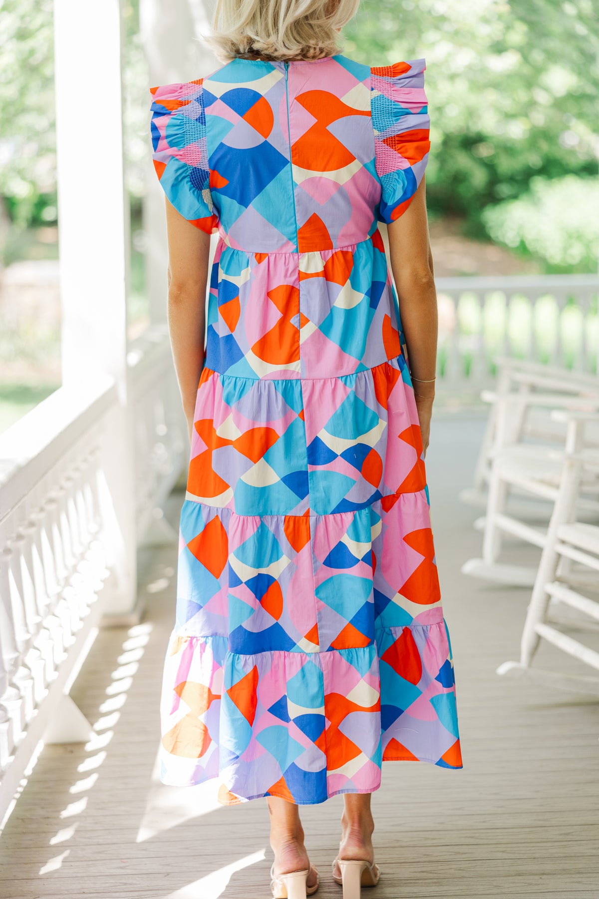 Feeling Your Best Pink Abstract Midi Dress – Shop the Mint