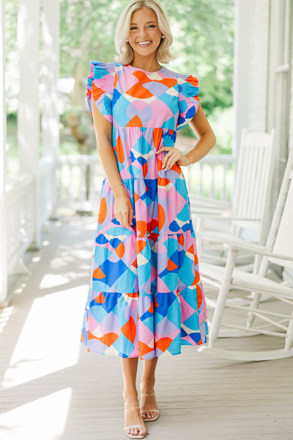 Feeling Your Best Pink Abstract Midi Dress Shop the Mint Feeling Your Best Pink Abstract Midi Dress Shop the Mint