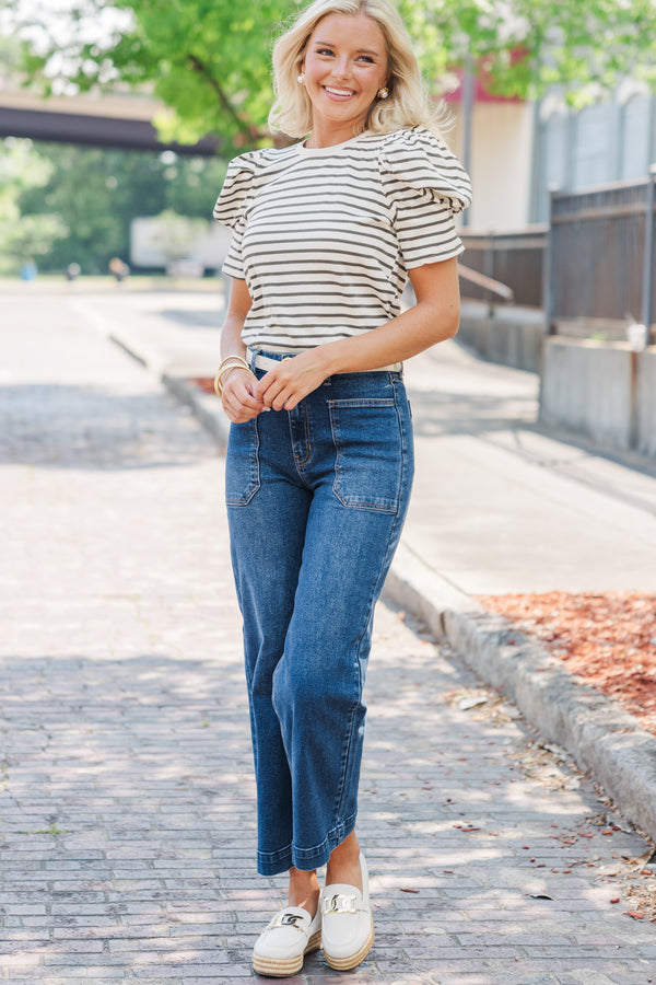 shop the mint, striped tops, classic women's tops, boutique tops