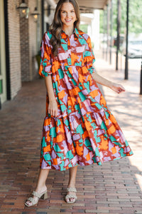 abstract midi dresses, bold midi dresses, conservative midi dresses