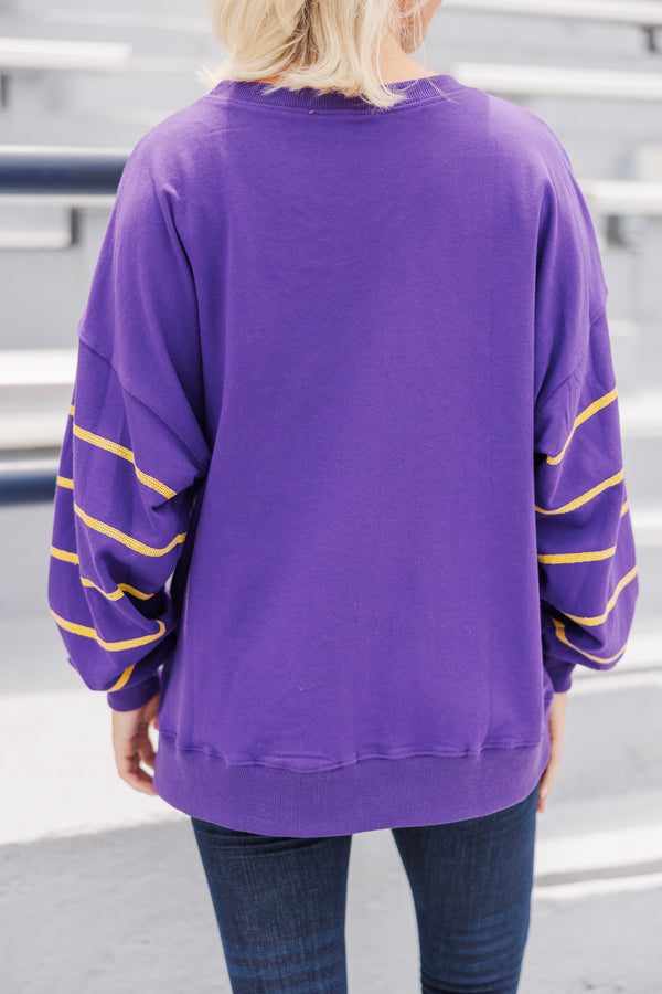 Lead The Way Purple Tiger Pullover