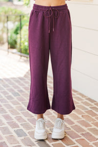 Make Your Day Mulberry Textured Pants