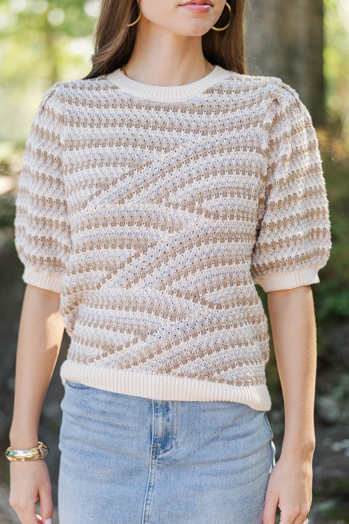 Go After It Cream White Short Sleeve Sweater – Shop the Mint