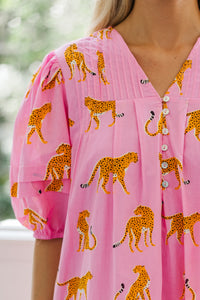 pink cheetah dress, preppy dresses, cute dresses for women