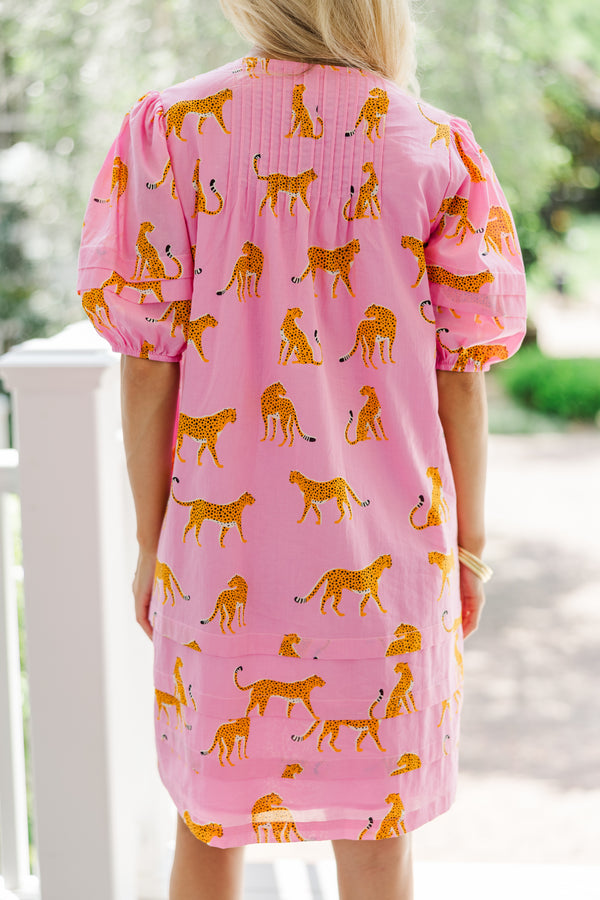 pink and cheetah dress Tyler Boe Vicky Cotton Pink Cheetah Dress Multi Dan's Southern Prep