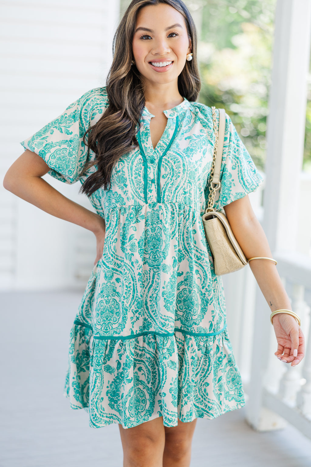 No Way Around It Teal Green Floral Dress – Shop the Mint