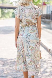 All You've Ever Wanted Green Paisley Midi Dress