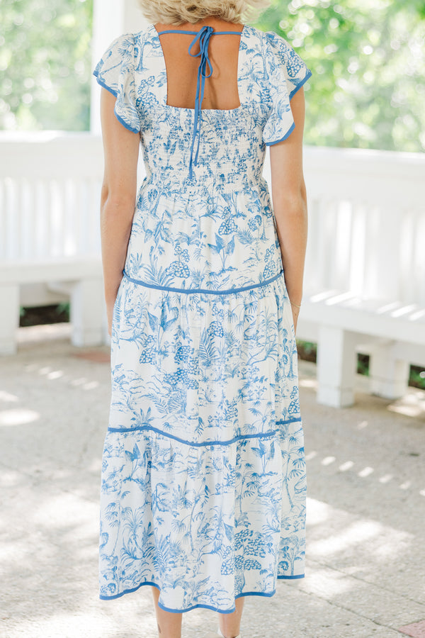 So Much Joy Blue Toile Midi Dress – Shop the Mint