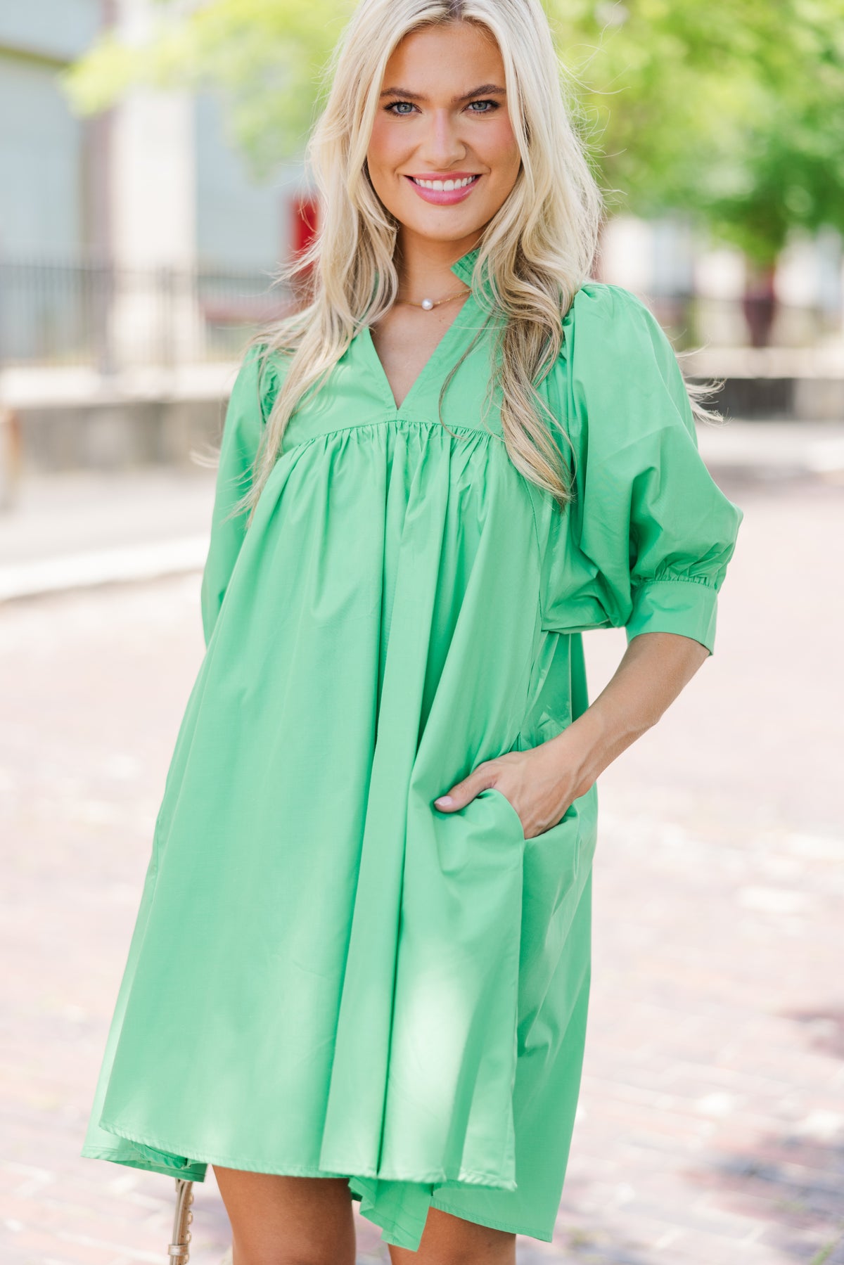 Serve You Well Green Babydoll Dress – Shop the Mint