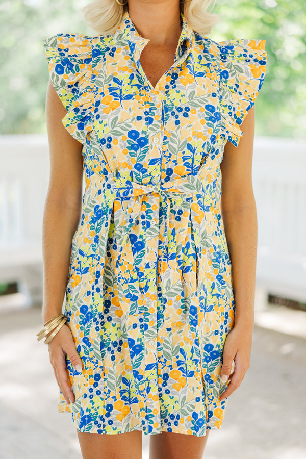 Know Your Strengths Yellow Ditsy Floral Dress – Shop the Mint Know Your Strengths Yellow Ditsy Floral Dress – Shop the Mint