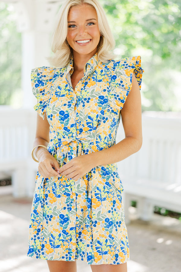 Know Your Strengths Yellow Ditsy Floral Dress Shop the Mint Know Your Strengths Yellow Ditsy Floral Dress Shop the Mint