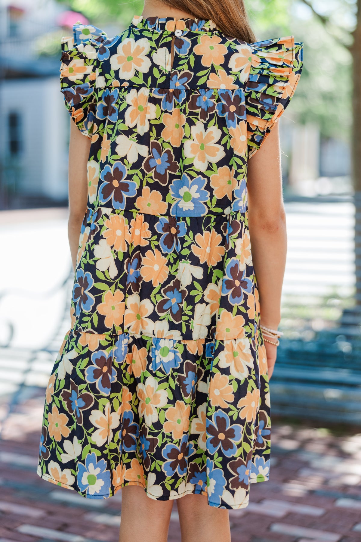 Girls: Sweet Nature Navy Floral Babydoll Dress – Shop the Mint