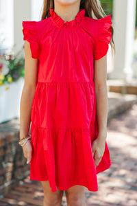 Girls What Dreams Are Made Of Red Ruffled Dress Shop the Mint