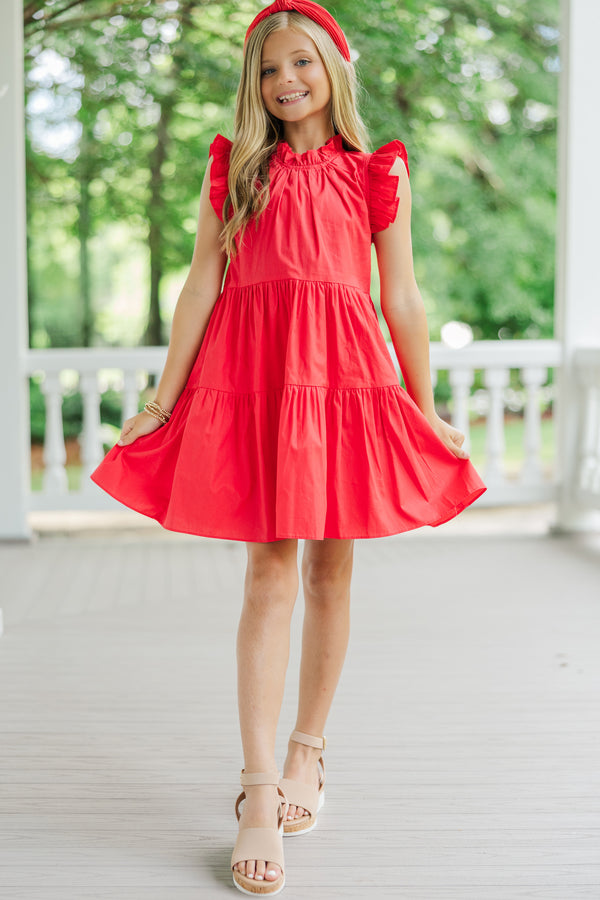 Girls: What Dreams Are Made Of Red Ruffled Dress