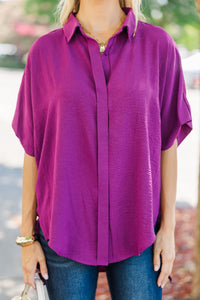 Think It Through Plum Purple Top