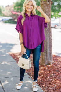 Think It Through Plum Purple Top