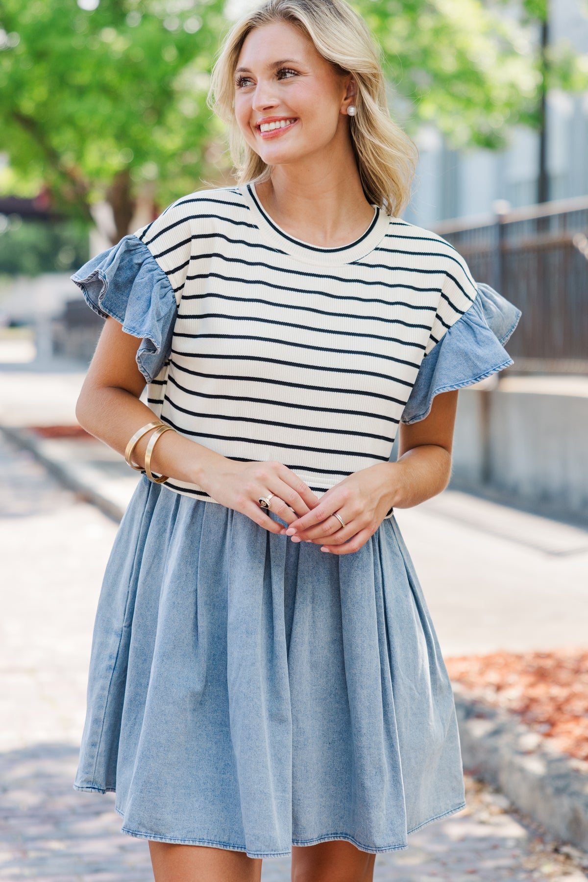 Expected Beauty Cream Striped Dress – Shop the Mint