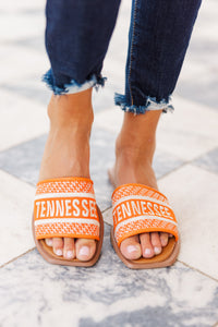 Walk On Orange Tennessee Slide Sandals