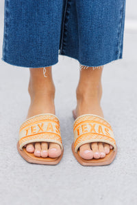 Walk On Orange Texas Slide Sandals