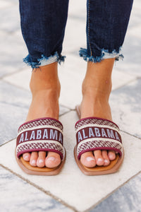 Walk On Crimson Alabama Slide Sandals