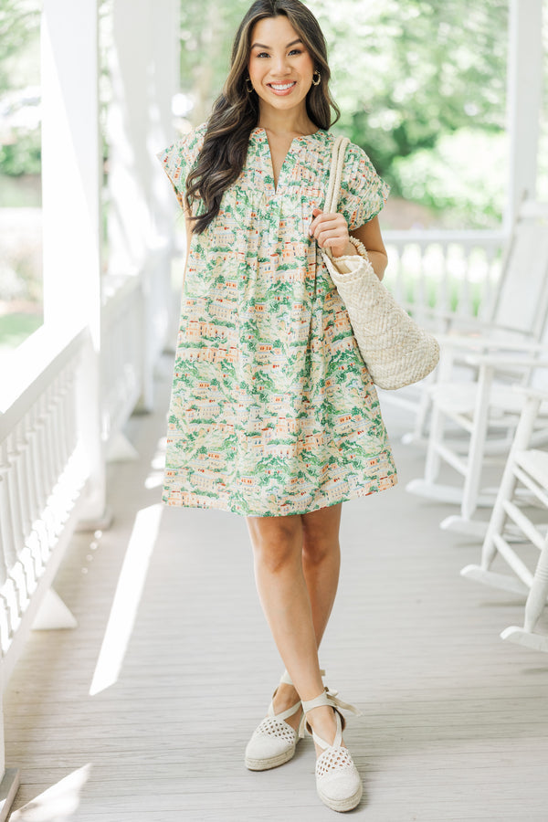 Live The Life Green Toile Dress Shop the Mint Live The Life Green Toile Dress Shop the Mint