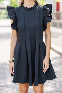 Just In A Dream Black Textured Dress