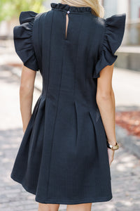 Just In A Dream Black Textured Dress