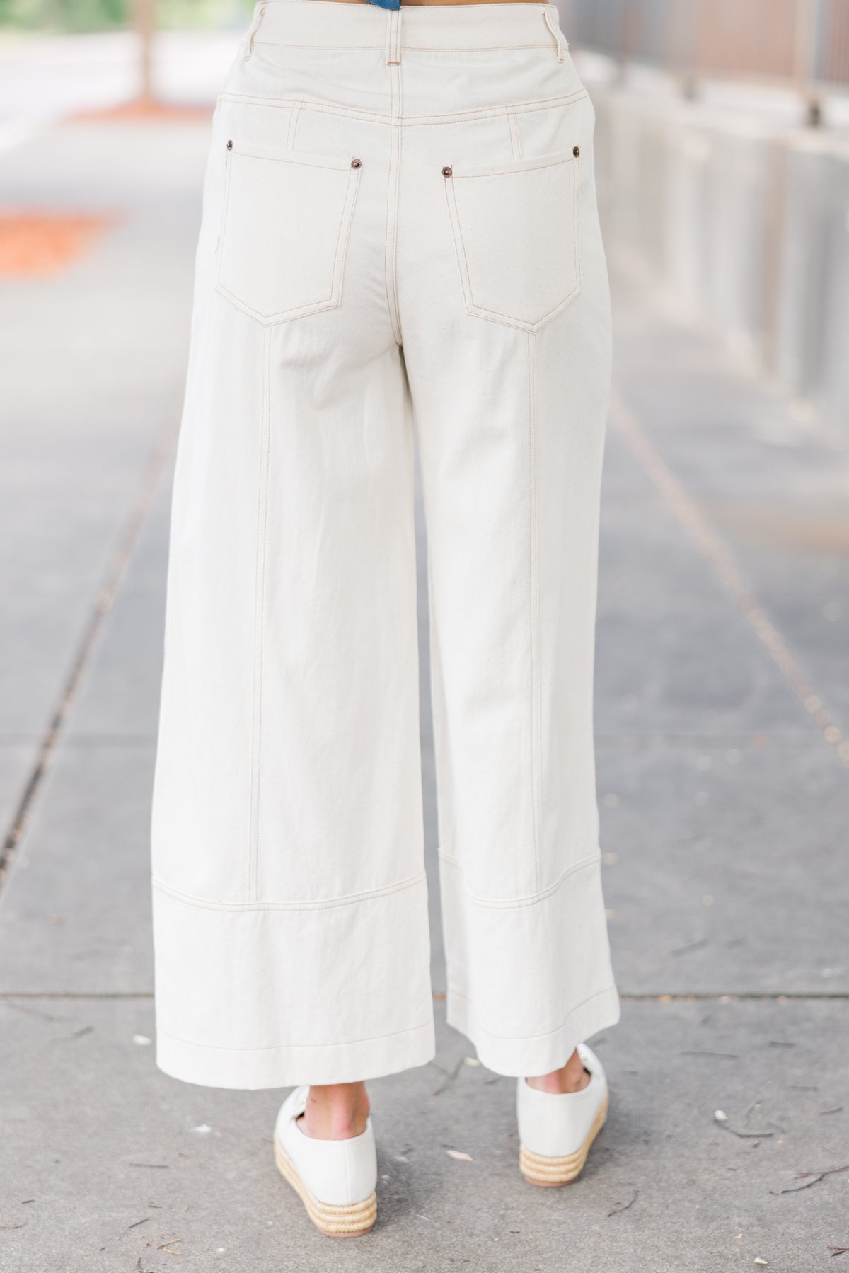 The Everyday Classic White Wide Leg Jeans