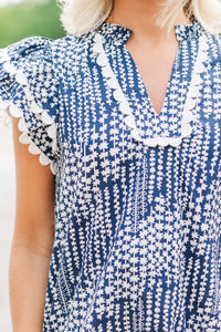 floral blouses, feminine blouses, blue blouses, shop the mint