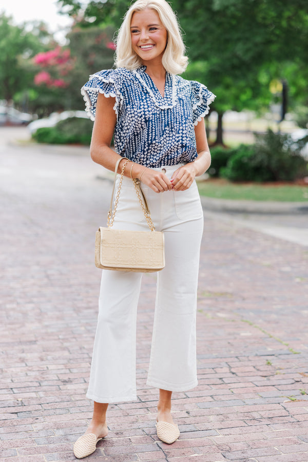 floral blouses, feminine blouses, blue blouses, shop the mint