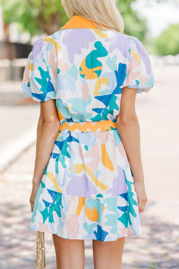 Near To Your Heart Coral Abstract Dress Shop the Mint Near To Your Heart Coral Abstract Dress Shop the Mint