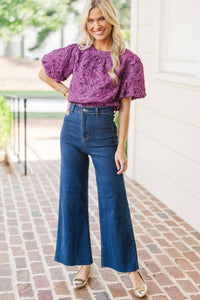 It's Your Love Plum Purple Textured Blouse