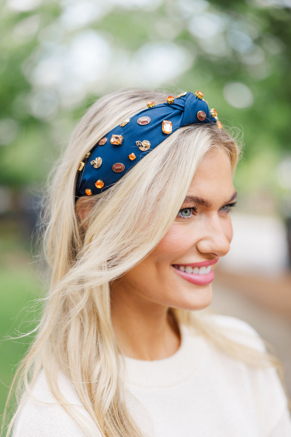 Take It To The Limit Navy/Orange Headband