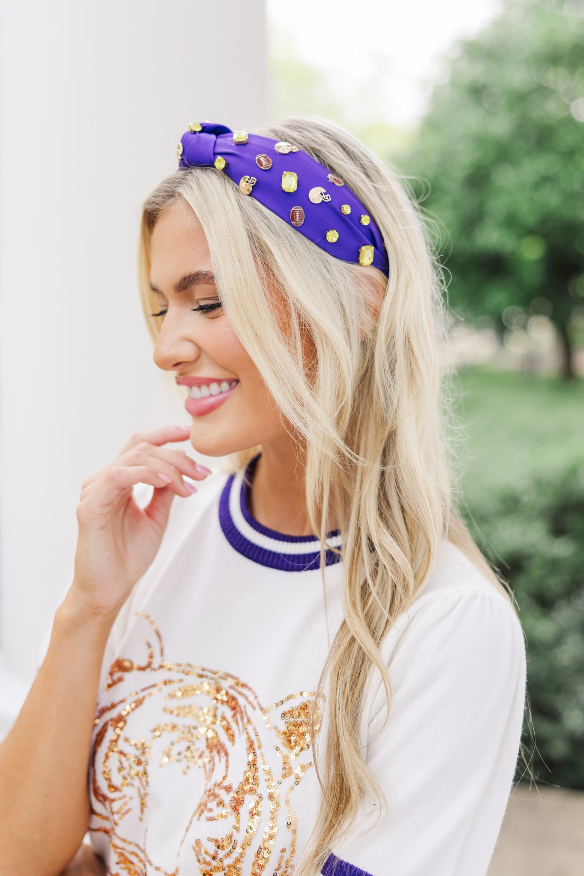 Take It To The Limit Purple/Gold Headband – Shop the Mint display picture 2