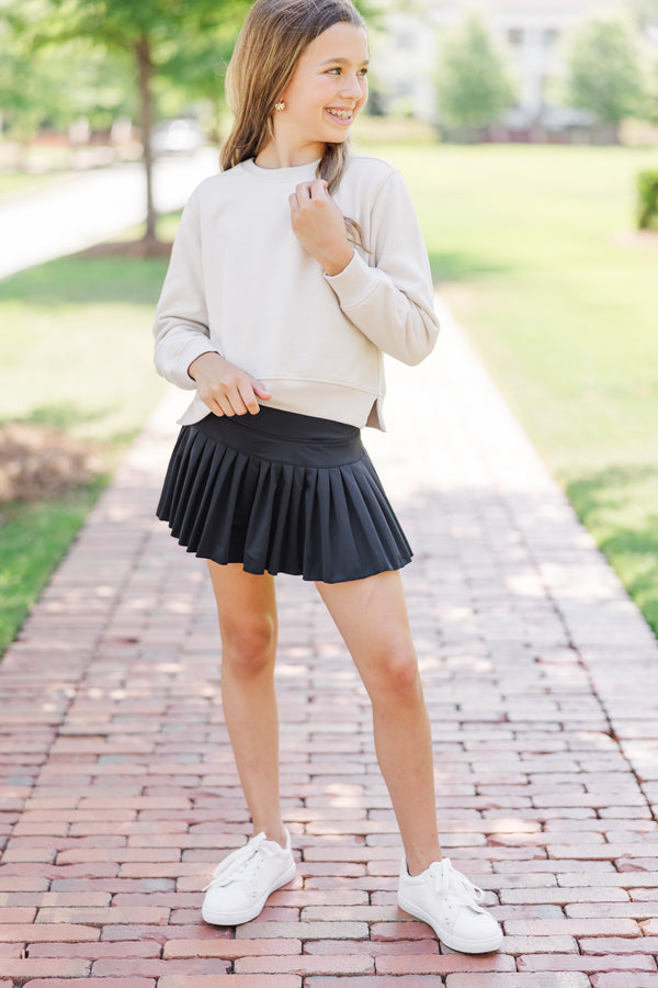 Girls: Coffee Break Bone Graphic Sweatshirt