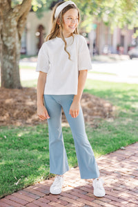 Girls: Be Happy White Graphic Tee