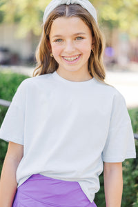 Girls: Smile On White Graphic Tee