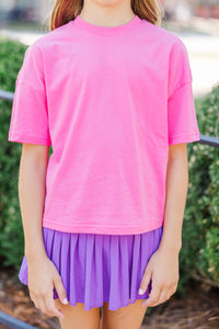 Girls: Bowtiful Fuchsia Pink Graphic Tee